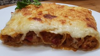 Canelones de Carne con salsa Bechamellacocinademariaycurro [upl. by Kane]