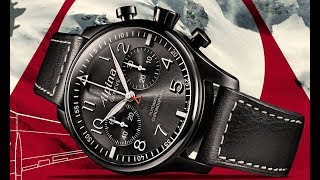 ALPINA STARTIMER PILOT AUTOMATIC CHRONOGRAPH “BLACK STAR” AL860GB4FBS6 [upl. by Janos142]