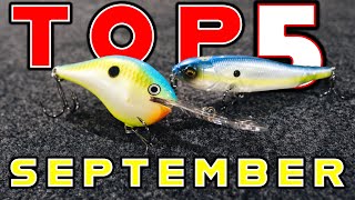 Top 5 Baits For September Bass Fishing [upl. by Frech]