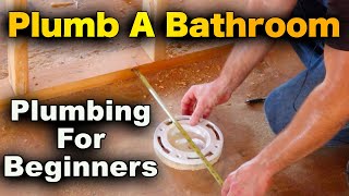 How To Plumb A Bathroom In 20 Minutes  Beginners Guide [upl. by Dalt]