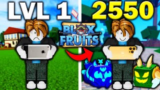 Noob To Max On MOBILE In Blox Fruits FULL MOVIE [upl. by Hannaj224]