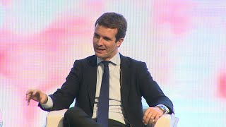 Casado dice que quotsin la Iglesiaquot habría sido quotdifícilquot Transición quotpacíficaquot [upl. by Illom]