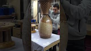 I Turn a 30K Pieces Vase 🤯 wood woodworking diy [upl. by Ynahirb]