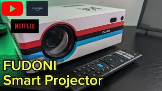 Fudoni S1 Smart Projector  Netflix Dolby Licensed  Review  Youtube  Prime Video  Gaming [upl. by Hoyt]