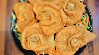 অনথন বানানোর পারফেক্ট রেসিপি। Bangladeshi Chinese restaurant style Fried Wonton Recipe ll [upl. by Naam]