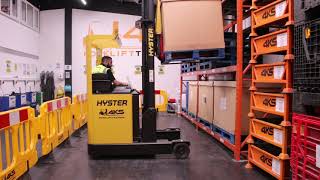 Reach Truck Training  How to Stack at Eye Level  4KS Forklift Training [upl. by Ahsenek]