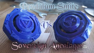 Pendulum Smite Vs Sovereign Ancalagon 3D PRINTED BEYBLADE BATTLE [upl. by Naibaf]