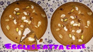 Eggless Atta cakewithout Oven [upl. by Koosis663]