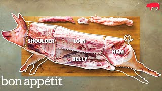 How to Butcher an Entire Pig Every Cut of Pork Explained  Handcrafted  Bon Appetit [upl. by Anglo]