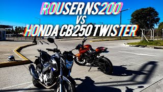 ROUSER NS200 VS HONDA CB250 TWISTER 🔥💣 DRAG RACE HONDA BAJAJ [upl. by Eirol]