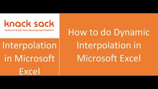 Interpolation Dynamic Tutorial in Microsoft Excel [upl. by Gilbart]