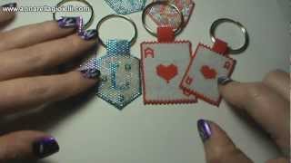 Tutorial Portachiave con perline 🌻 Peyote dispari e punta di freccia 🌻 San Valentino [upl. by Aniretac255]