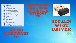 How to Install WiFi Driver Online Without CD  80211n techidiot [upl. by Ayama801]