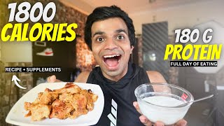 1800 Calorie 180g PROTEIN Fat Loss Diet  Full Day Of Eating [upl. by Kellen]