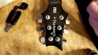 Installing Hipshot locking tuners on a PRS SE Mark Tremonti Custom [upl. by Eneroc255]