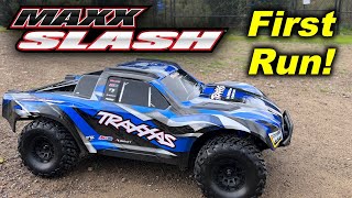 Traxxas Maxx Slash First Run [upl. by Hanas466]