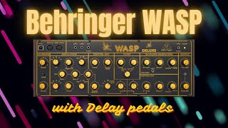 Behringer WASP analog synthesizer  sound demo WASP  delay pedals [upl. by Sutherland]