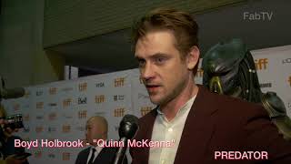 Boyd Holbrook who plays quotQuinn McKennaquot at the PREDATOR premiere [upl. by Fiertz]