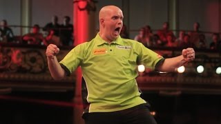 NINEDARTER  Michael van Gerwen v Steve Beaton With Hilarious Andrew Flintoff Commentary [upl. by Odarnoc495]