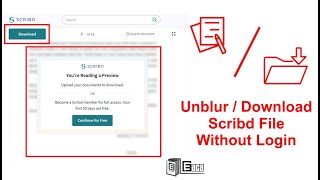 How To Unblur And Download Scribd Document Without Login  ebaca [upl. by Sheila]