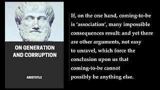 Aristotle On Generation and Corruption Audio Book Philosophy [upl. by Lewap]