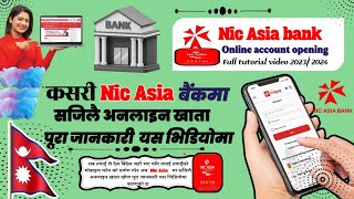 Nic asia bank online account opening Nic asia bank account registration full tutorial [upl. by Yerga710]