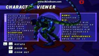 Spiderman 2000 Character Viewer [upl. by Eivod]