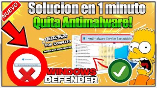 ✅ 𝐀𝐂𝐓𝐔𝐀𝐋𝐈𝐙𝐀𝐃𝐎  Cómo QUITAR el Antimalware Service Executable【 2024】 Liberar RAM [upl. by Nillad]