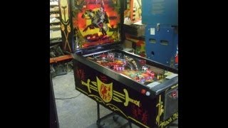 345 Williams BLACK KNIGHT Pinball Machine with added Playfield Lighting TNT Amusements [upl. by Nylhsoj]