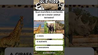 Qual mamífero é conhecido por ser o maior animal terrestre 🦒🐘🦏 [upl. by Ainotna754]