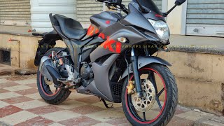 Suzuki Gixxer SF Vinyl Wrapping Charcoal Grey  Gixxer Modification  Vwraps Sikar [upl. by Siduhey570]