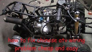 How to fix chinese atv wiring No wiring no spark no problem [upl. by Erlene]