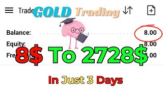 How to Grow 8 to 2728 Small Forex Trading Account with Very Little Money in 2024 [upl. by Gwenni]