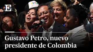 El discurso de Gustavo PETRO PRESIDENTE electo de Colombia  El País [upl. by Joni501]