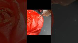 Making an easy and amazing rose 🌹✨️ tutorial tutorial diy shorts craftideas rose art [upl. by Eniamret627]