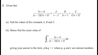 P4 January 2024 Q2 IAL WMA1401 Pearson Edexcel Math Past Paper [upl. by Airotciv]