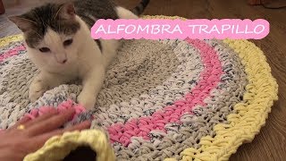 Como hacer alfombra de trapillo facil a crochet TECNICA DE TRAPILLO [upl. by Campball]