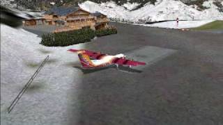 FS9  Dash 7100 Takeoff from Courchevel Altiport [upl. by Hillary424]