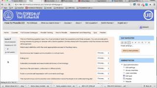Types of questions in the Moodle Quiz Module [upl. by Haon789]