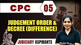 CPC 05  Judgement Order and Decree Difference  Major Law  CLAT LLB amp Judiciary Aspirants [upl. by Ecal]