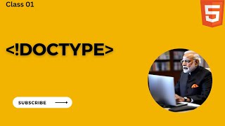 Doctype Tag  HTML 5 BY MODI JI  CLASS 01 [upl. by Ralat228]