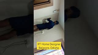 Wallpaper Pasting work 😄 rthomedesigner balasore odisha shortvideo interiordesign shorts odia [upl. by Thoer196]