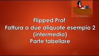 Economia aziendale impariamo la parte tabellare della fattura a due aliquote esempio 2 [upl. by Ever]