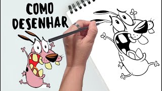 Como Desenhar um cachorro  Coragem o Cão Covarde  How to Draw Courage the Cowardly Dog [upl. by Ahar863]