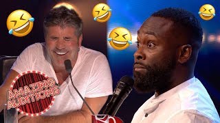 FUNNIEST Comedy Auditions That WON The GOLDEN BUZZER  Amazing Auditions [upl. by Skutchan]