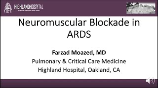 Neuromuscular Blockade in ARDS [upl. by Imis223]