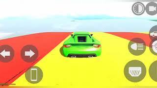 Green Porsche car ramp challenge video GXDLRITIK youtuber indianbikedriving3d gaming youtube [upl. by Madai643]