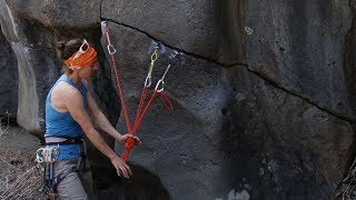 Traditional Climbing 18 Horizontal Trad Anchor  Climbing Tech Tips [upl. by Aibara]