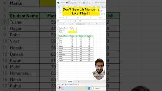 Dont search manually in Excel‼️Instead Use Indirect Function excel exceltips exceltricks shorts [upl. by Cartan]