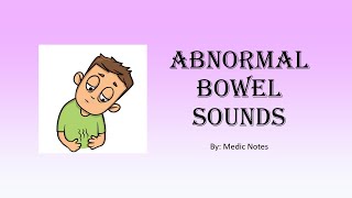 Abnormal bowel sound absenthyperactivetinkling  detailed pathophysiology of different causes [upl. by Hannad649]